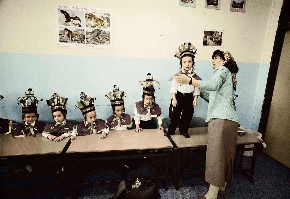 Joshua Haruni, Pre-school boys being made ready for the Chumash Seudah celebration, marking the beginning of their Bible studies © Joshua Haruni