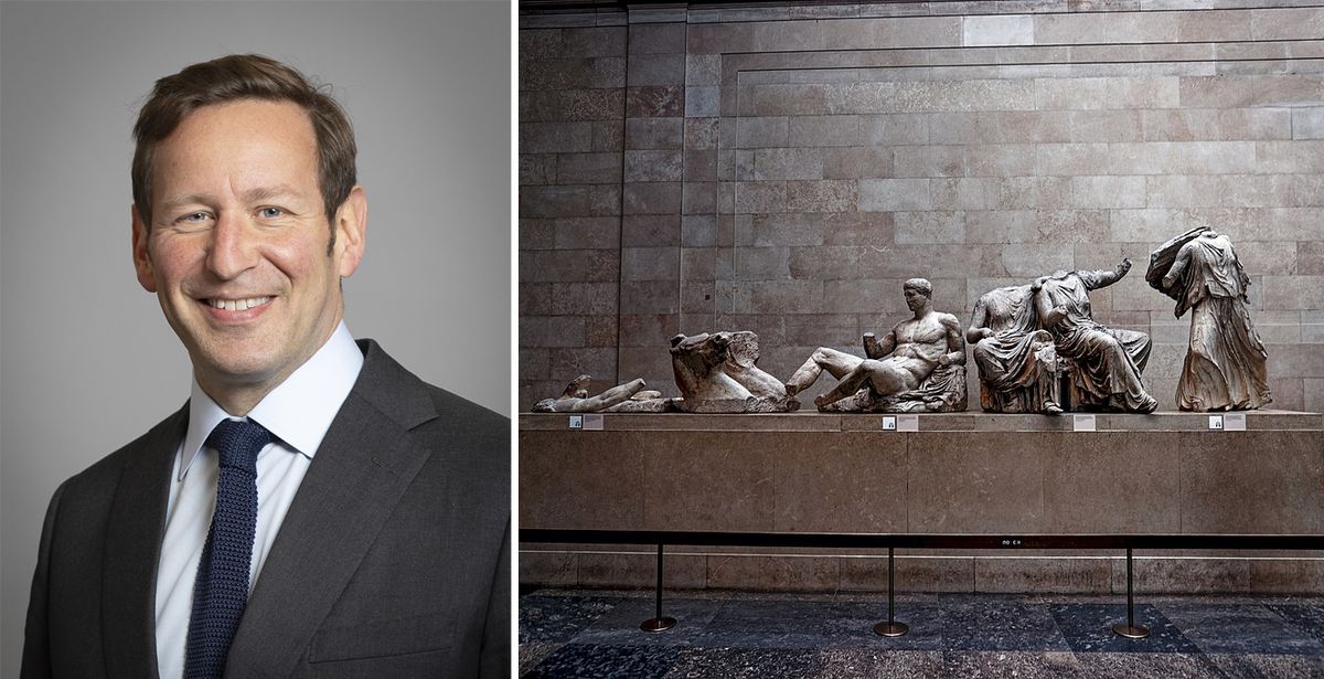The “debate has really moved on. I think I would support the return of the [Parthenon] marbles now," said Ed Vaizey Vaizey: photo: Roger Harris; Marbles: Txllxt TxllxT