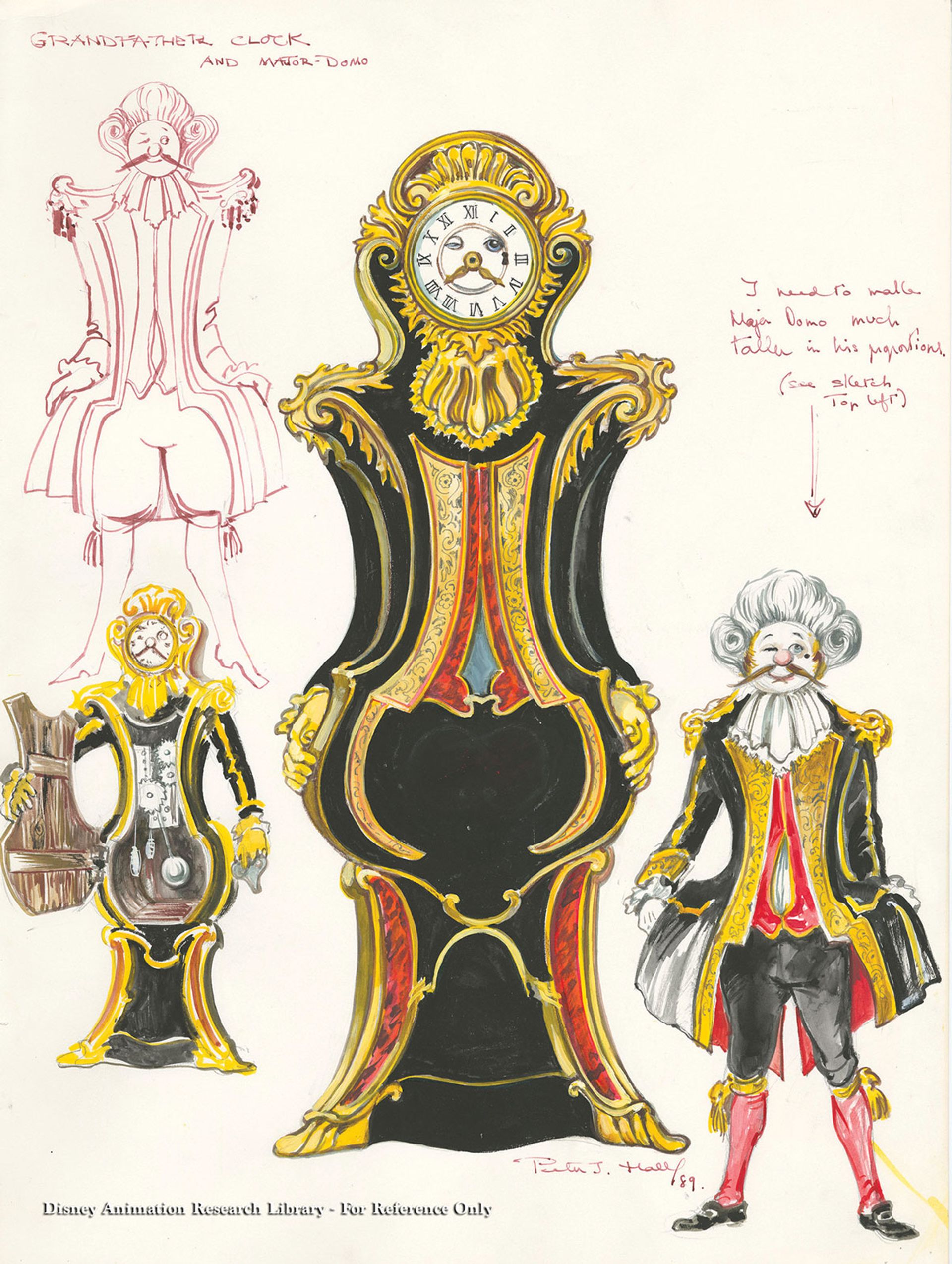 Peter Hall’s 1991 concept art for the Disney film Beauty and the Beast Walt Disney Animation Research Library