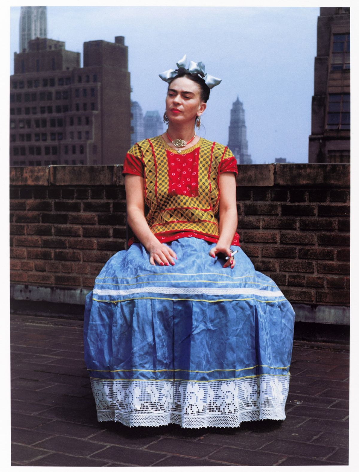 Nickolas Muray's Frida in New York, (1946) (printed 2006) Photo courtesy of the Brooklyn Museum and © Nickolas Muray Photo Archive.