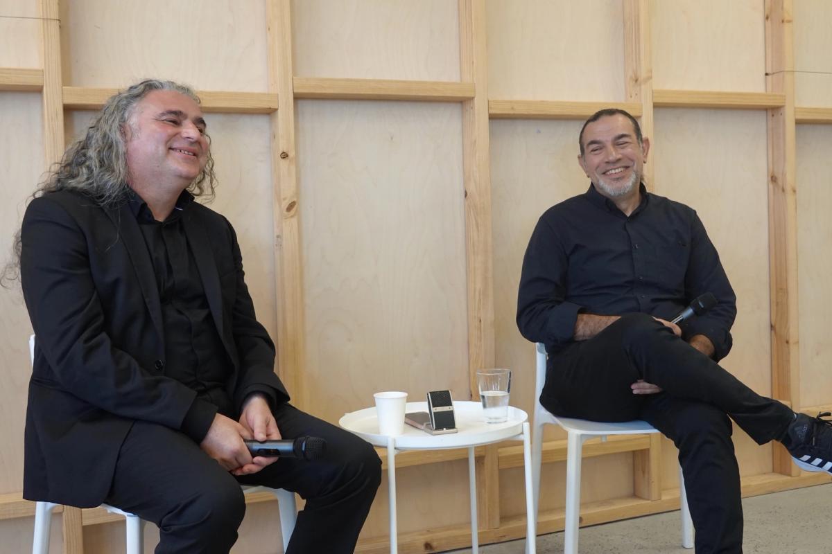 Khaled Sabsabi and Michael Dagostino at the media call arranged to announce their participation in the 2026 Venice Biennale

Photo: Elizabeth Fortescue