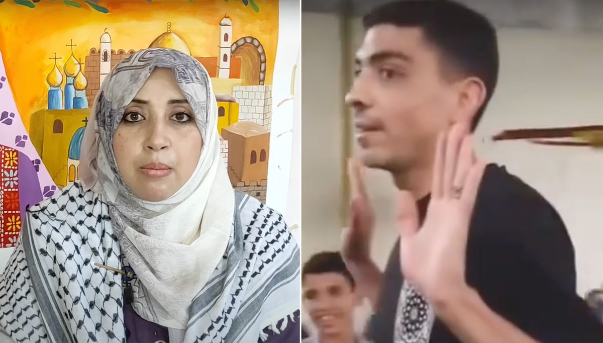 The artists Heba Zagout (left) and Muhammed Sami Qariqa (right) both died in Israeli airstrikes in Gaza this month Heba Zagout: screenshot via YouTube; Muhammed Sami Qariqa: screenshot via Facebook