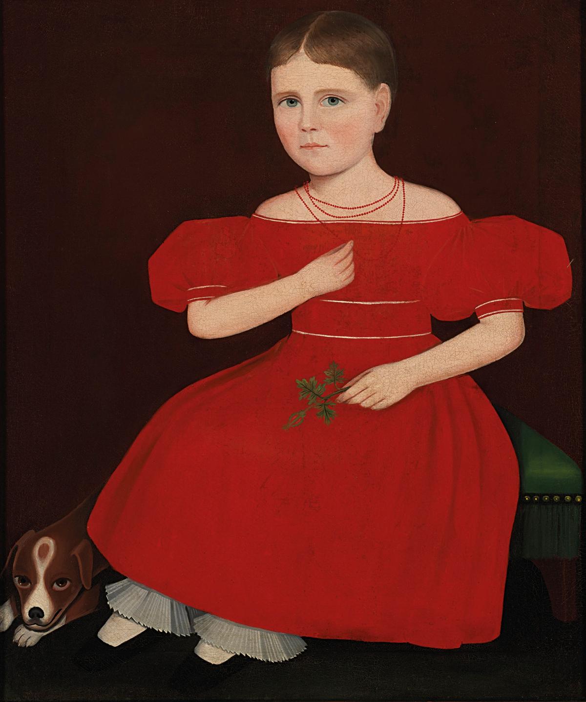 Furniture sales go to the dogs, but a dog painting by folk artist Ammi Phillips realised a record $1.7m at Christie's Americana sales. Christie's Images Ltd 2019