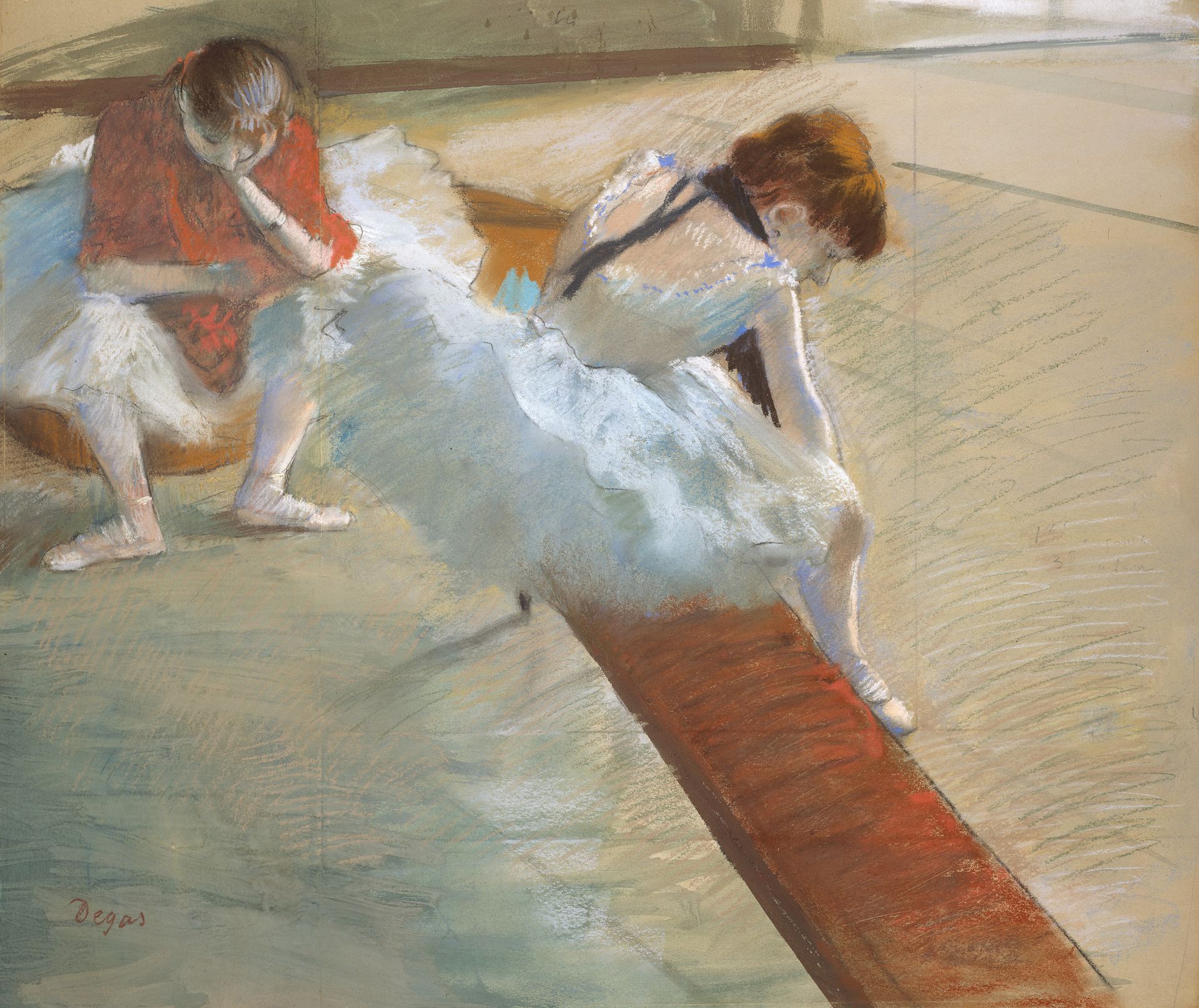 Edgar Degas, Dancers Resting, 1881–85, pastel on paper mounted on paperboard, Museum of Fine Arts, Boston, Juliana Cheney Edwards Collection Photograph © Museum of Fine Arts, Boston