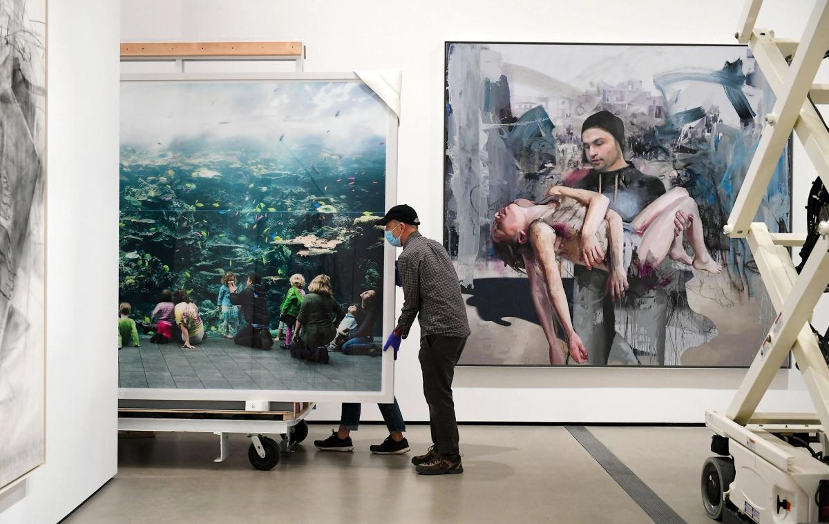 Exits and entrances: Thomas Struth’s Aquarium, Atlanta, Georgia (2013) is being moved for The Broad’s Since Unveiling: Selected Acquisitions of a Decade show 
Photo: Frederic J. Brown/AFP via Getty Images