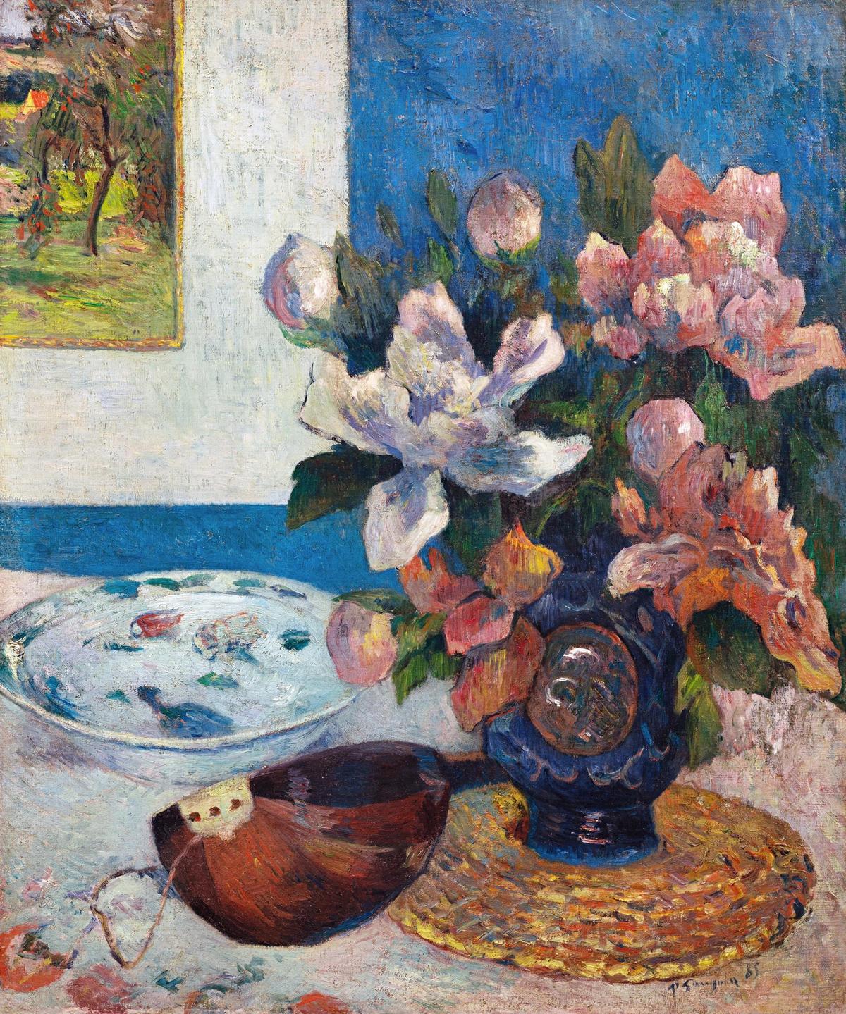 Paul Gauguin's rare still-life Nature morte avec pivoines de chine et mandoline (1885) is among the four works being offered in Sotheby's New York modern art evening sale