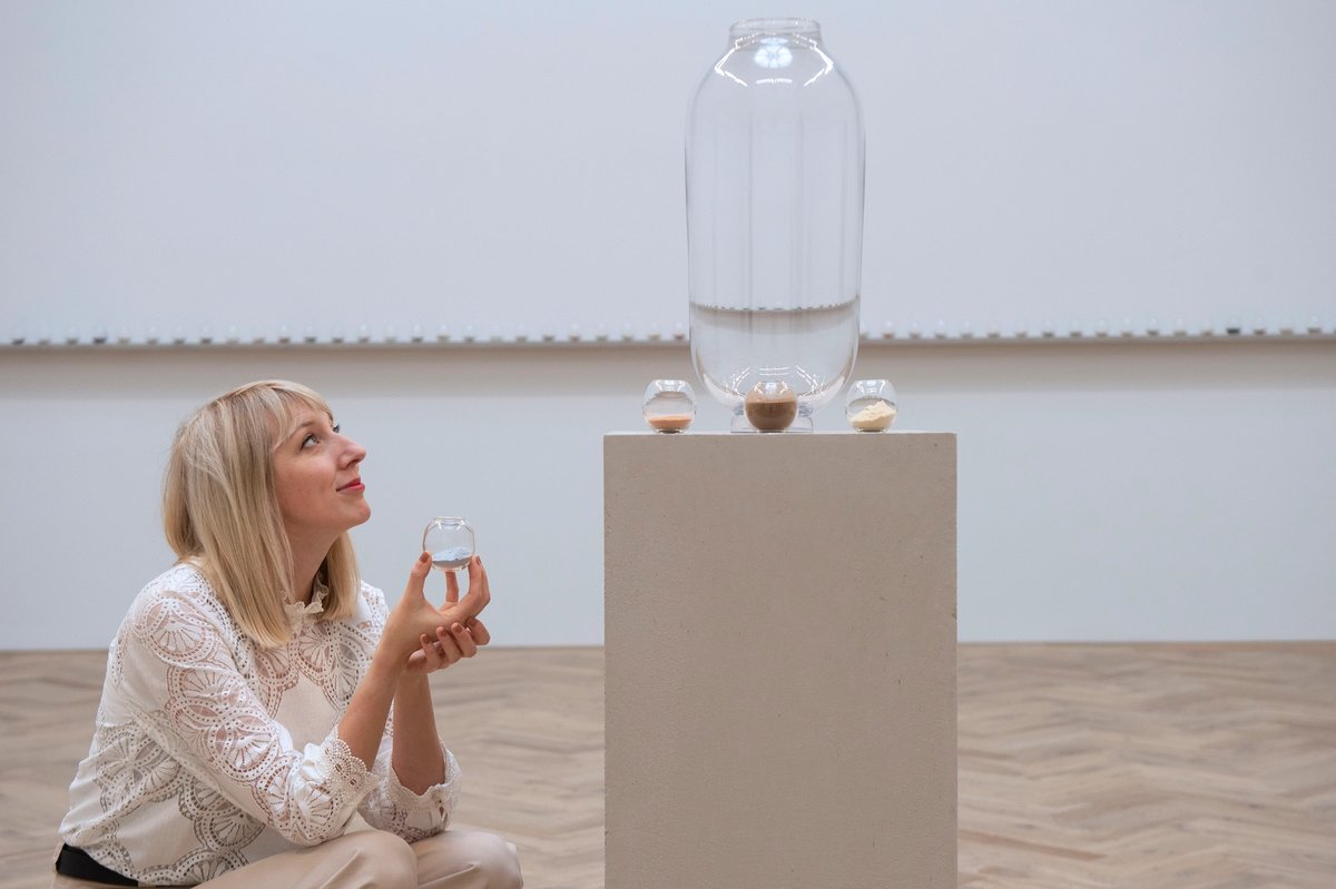 Scottish Artist Katie Paterson with Requiem, an exhibition which tells the life of the planet in a single work. Photo: Neil Hanna