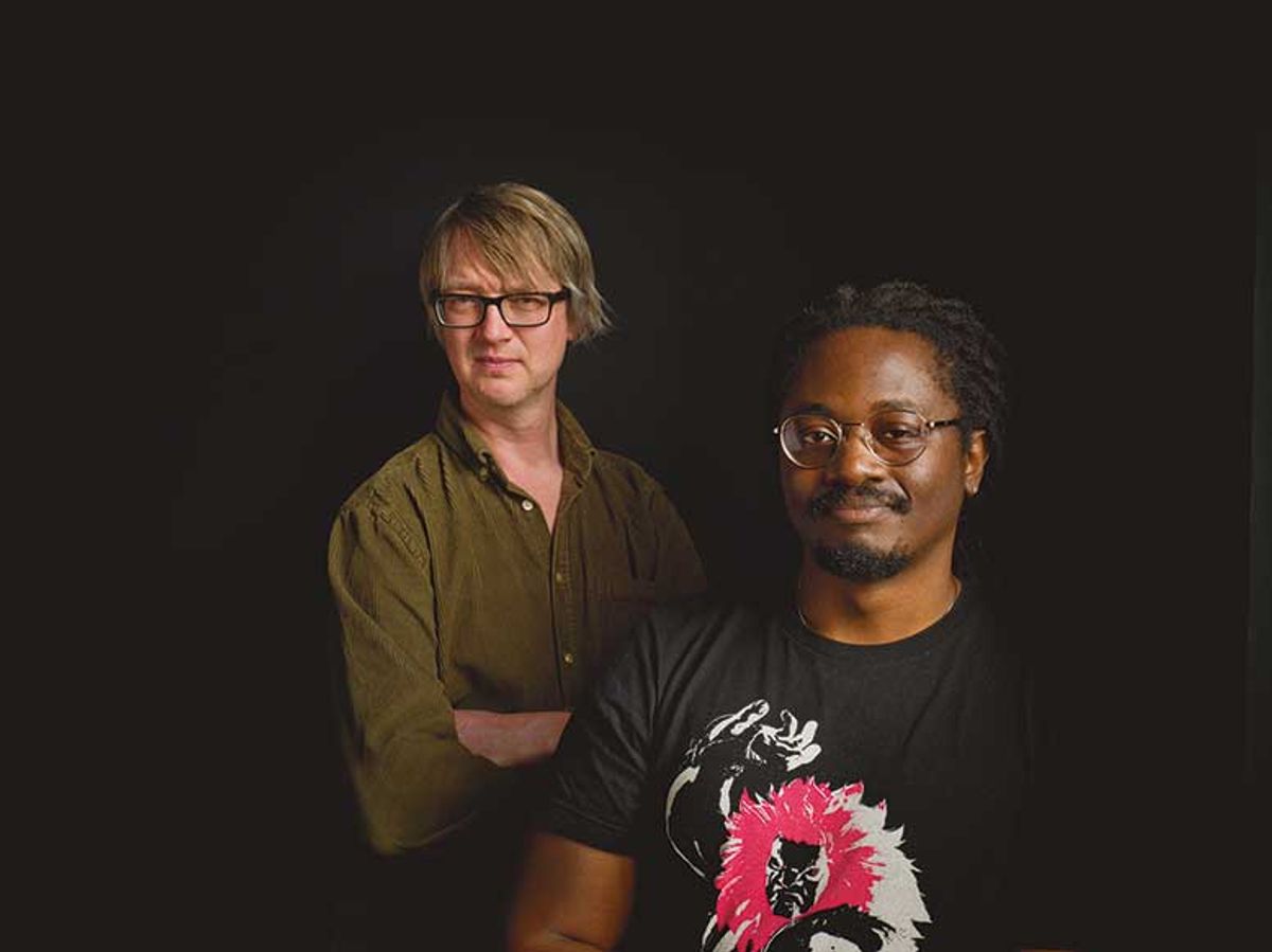 David Blandy and Larry Achiampong’s work examines how biases in scientific studies, from anthropology to archaeology, lead to myths of white supremacy and patriarchy
Photo: David Sandison; courtesy Wellcome Collection