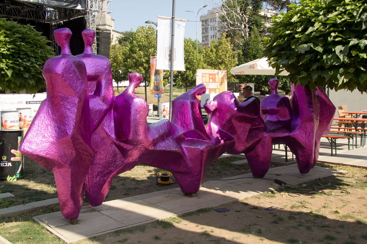 One part of Ugo Rondinone's wordily titled not a word not a thought not a need not a grief not a joy not a girl not a boy not a doubt not a trust not a lust not a hope not a fear not a smile not a tear not a name not a face not a time not a place not a thing (2022)