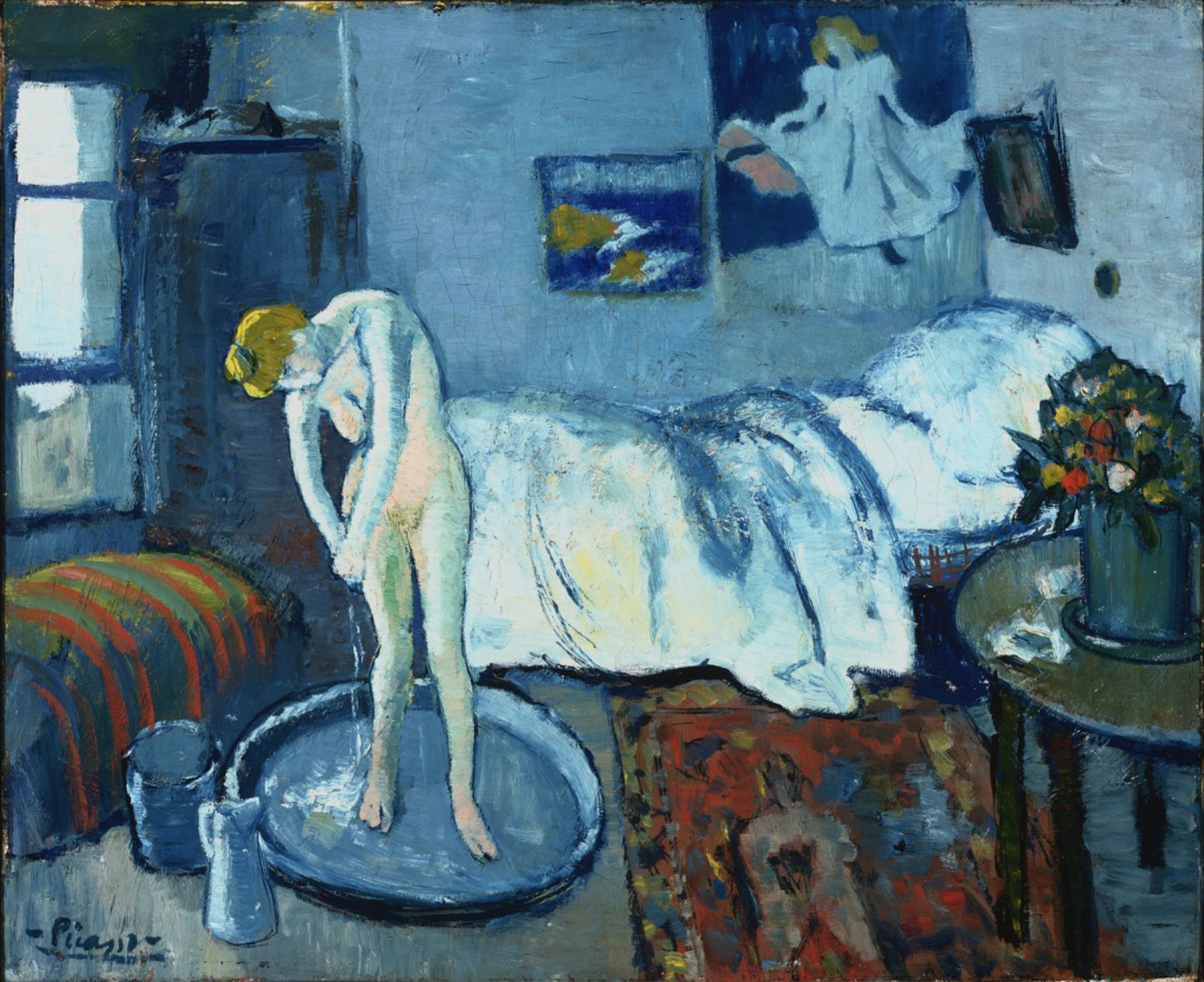 巴勃罗·毕加索，《蓝色房间》(1901)。1927年被华盛顿菲利普斯收藏馆收购©毕加索遗产/ SOCAN (2021)