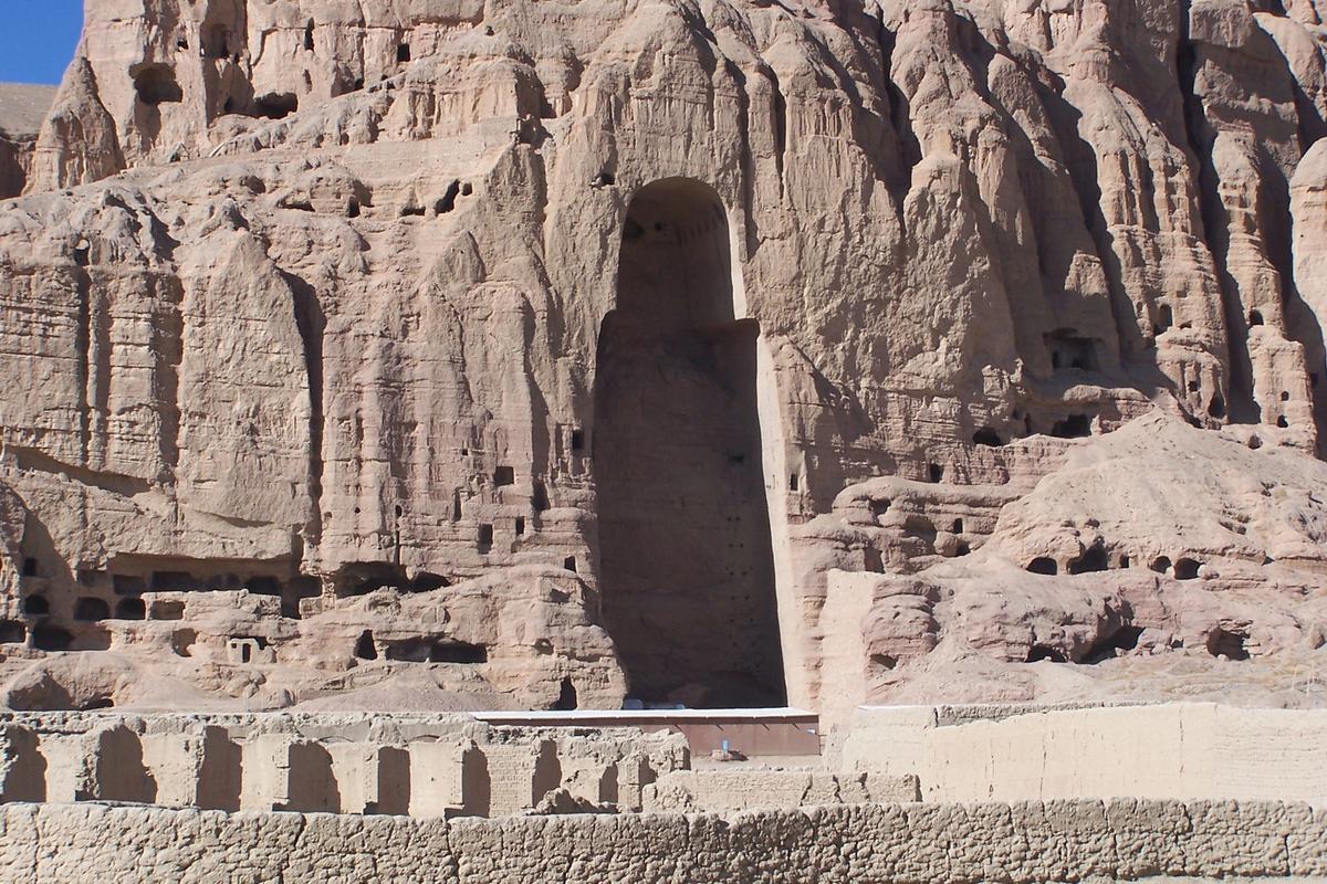An empty niche in Bamiyan, Afghanistan where a monumental  Buddha statue once stood—until the Taliban destroyed it Photo: Carlos Ugarte via Flickr