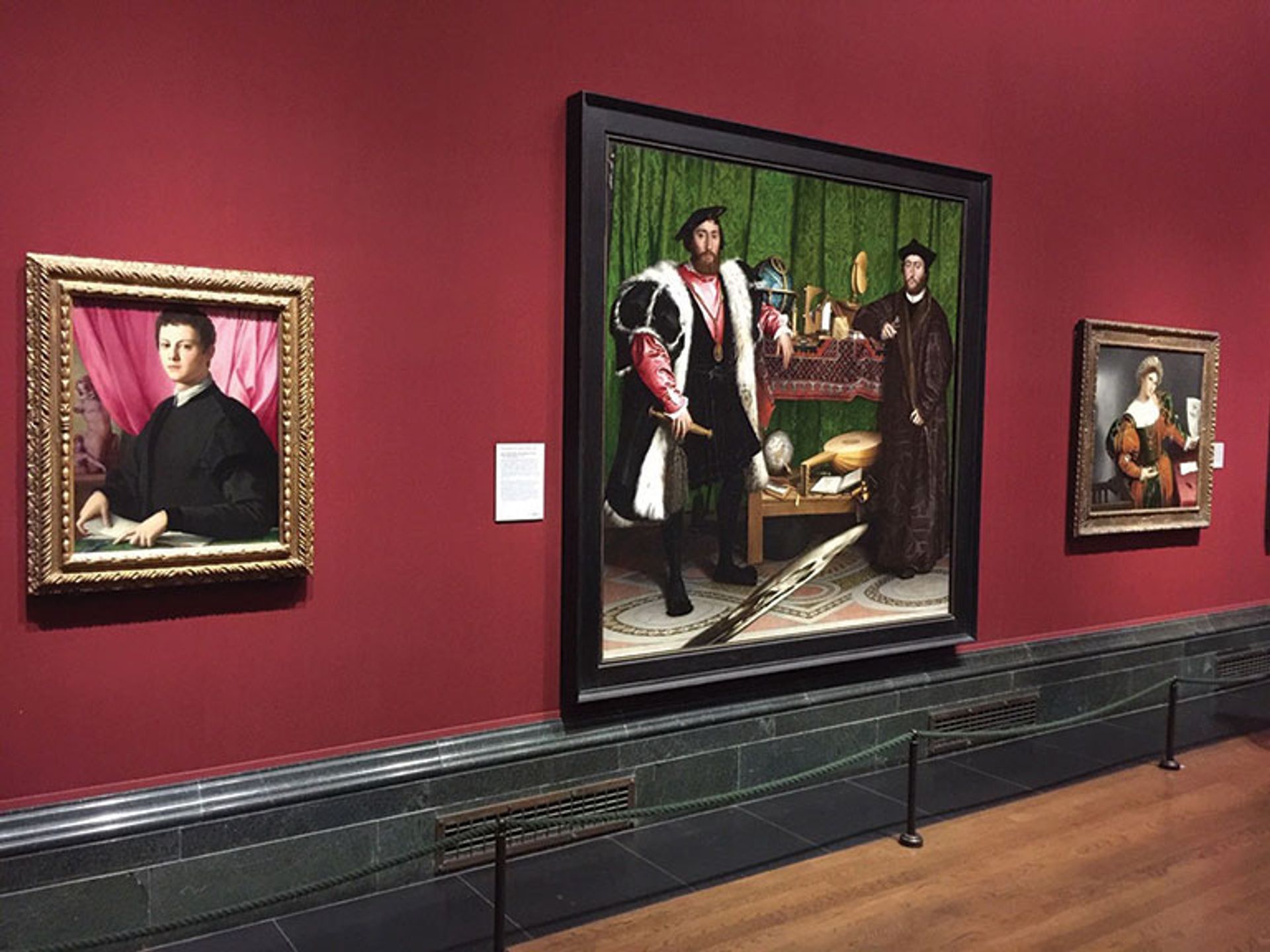 United nations: works by Italian artists (Bronzino, left, and Lorenzo Lotto, right) now sit with that of German-born Hans Holbein the Younger (centre)

Photo © The Art Newspaper



