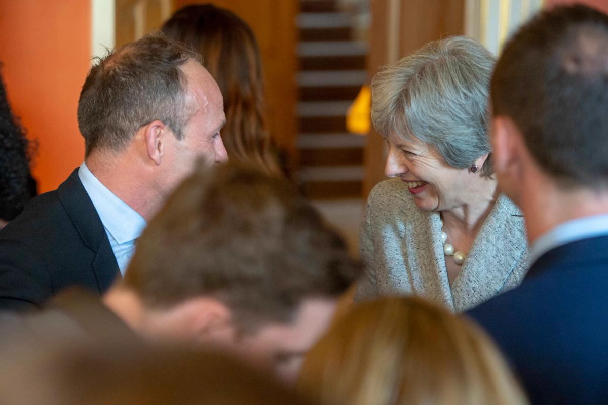 Prime Minister Theresa May at a reception for the creative industries at 10 Downing Street MoD/Crown