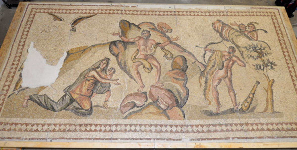 An image of the mosaic seized from Mohamad Yassin Alcharihi's home in Palmdale, California US Attorney's Office Central District of California
