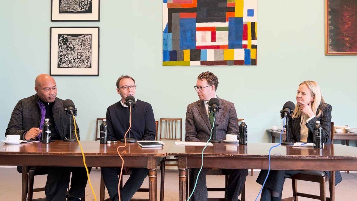 (From left) Gus Casely-Hayford, Ben Luke, Nicholas Cullinan and Karin Hindsbo discussed topics ranging from AI to sponsorship

Photo: The Art Newspaper