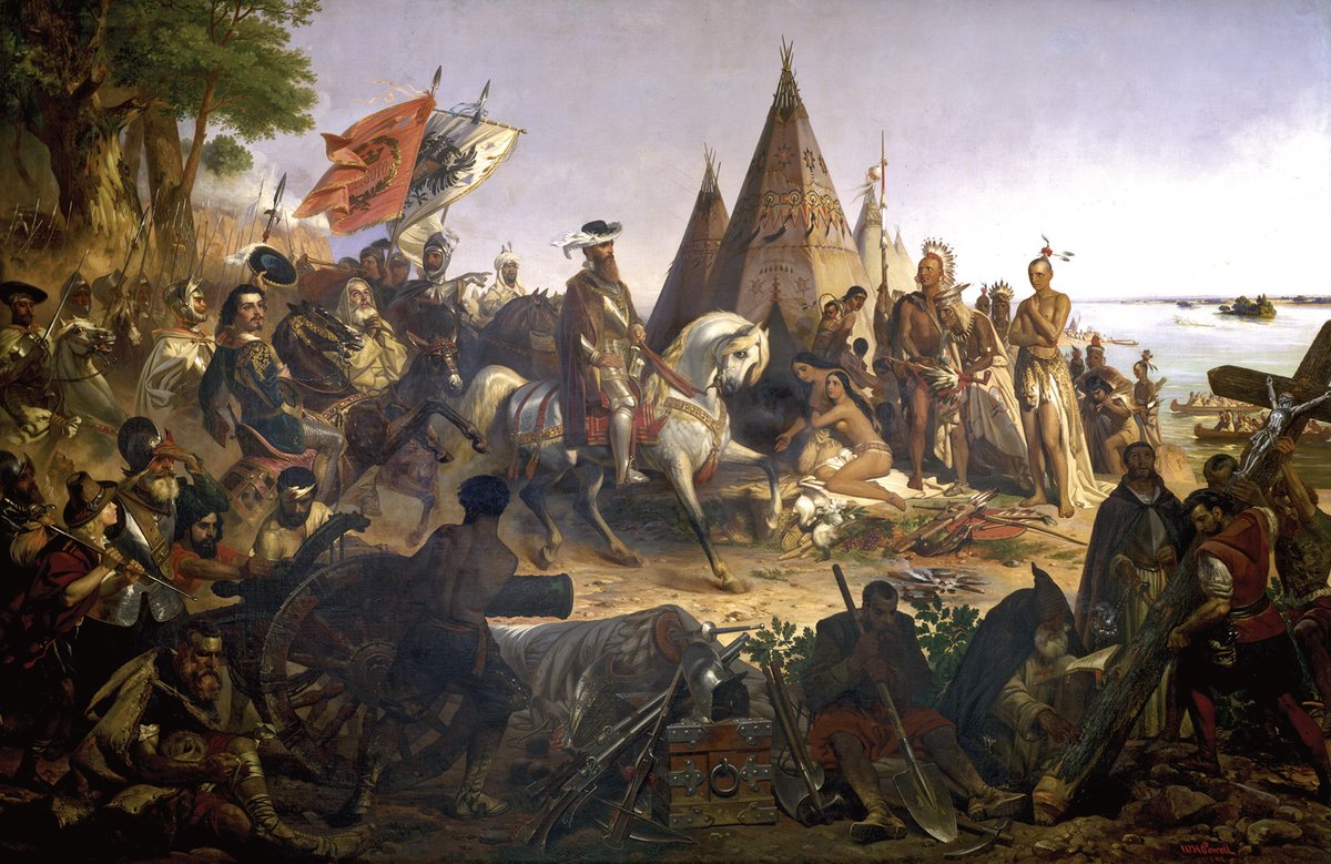 William Henry Powell’s Discovery of the Mississippi by De Soto (1853). Supporters of a new Latino museum say that the troubling elements of Spanish exploration and settlement of US territory should not be overlooked