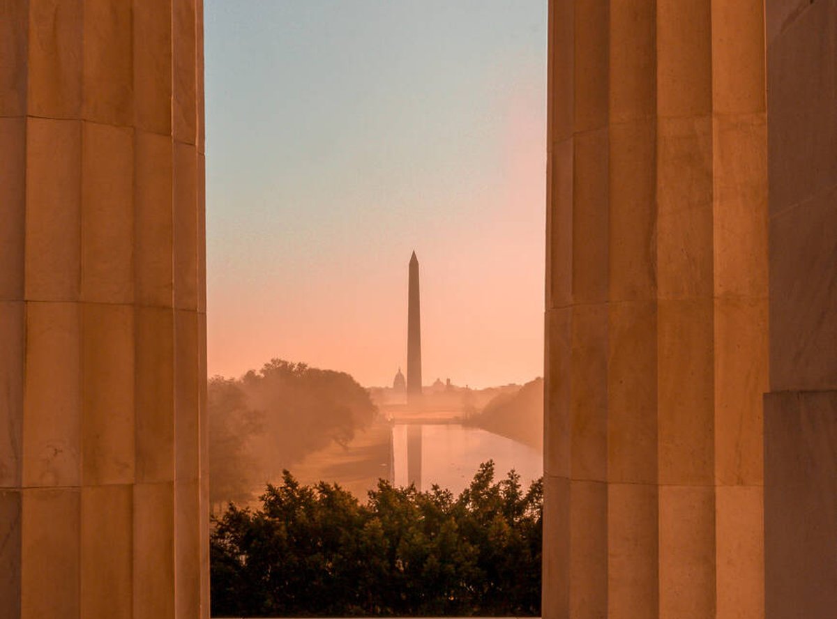 Start your day at the city’s Lincoln Memorial Reflecting Pool Photo: Steve Tulley/Alamy Stock Photo
