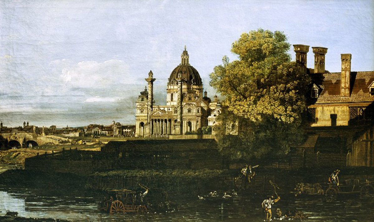 Bernardo Bellotto's Karlskirche in Vienna (1760)