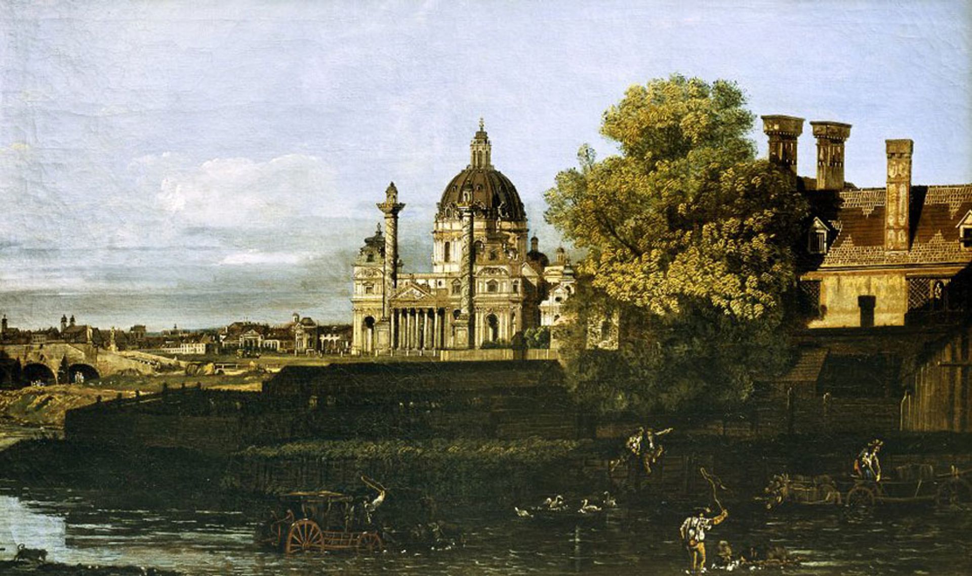 Bernardo Bellotto's Karlskirche in Vienna (1760) 