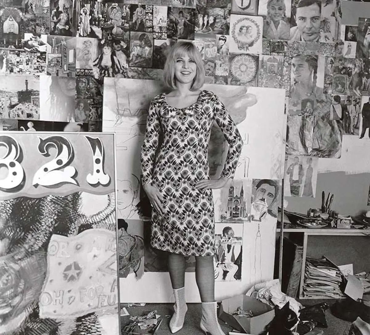 Planet Pop: Pauline Boty—in her studio in 1963—was one of the four artists exhibited at the first Pop art show in London in 1961
National Portrait Gallery, London