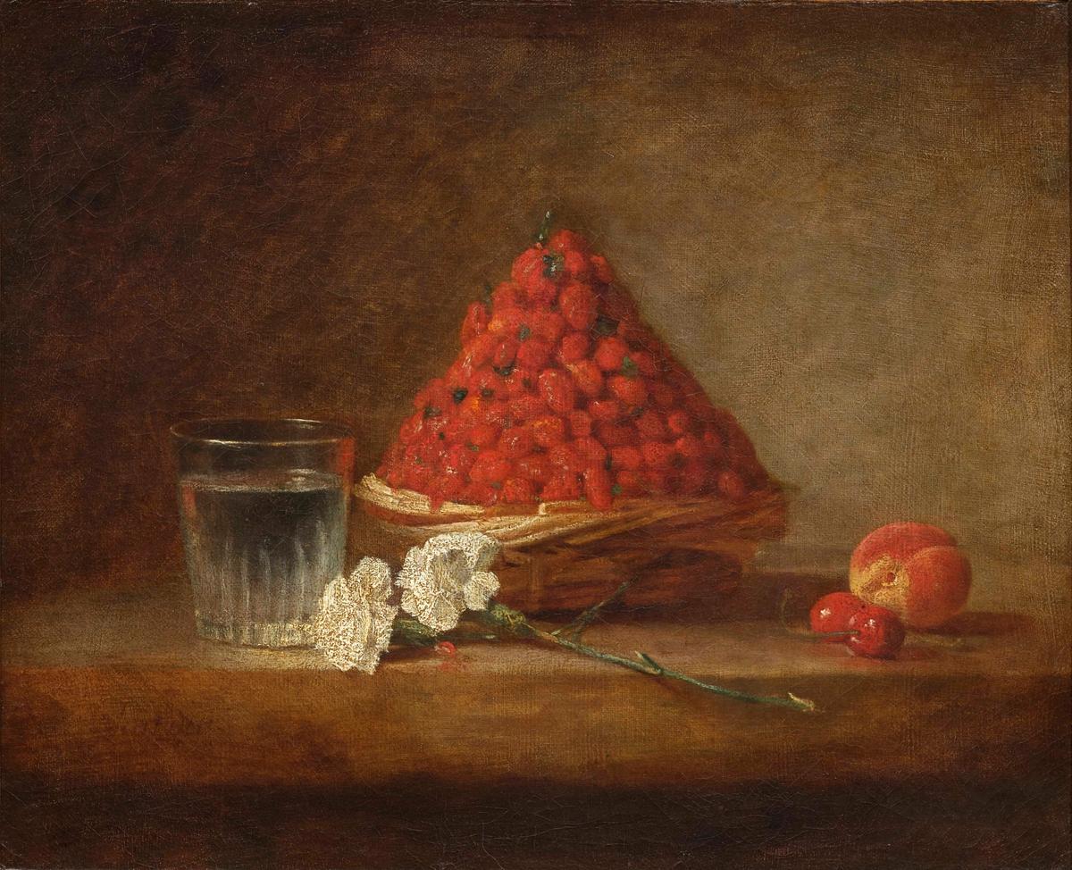 Jean Siméon Chardin, Basket of Wild Strawberries (1761)