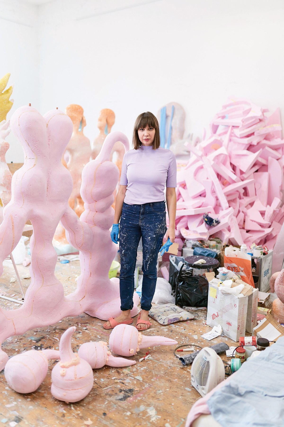 The Hungarian artist Zsófia Keresztes, who is represented by Elijah Wheat Showroom in Brooklyn, one of the dozen smaller galleries taking part in David Zwirner’s Platform: New York online viewing room programme Dávid Biró, Courtesy of the artist and Elijah Wheat Showroom