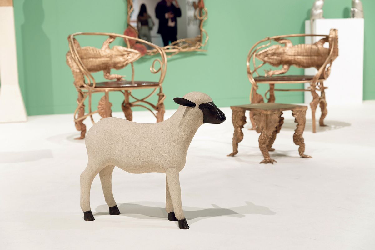 Nouveaux Moutons (Agneau) by François-Xavier Lalanne at Galerie Mitterrand David Owens