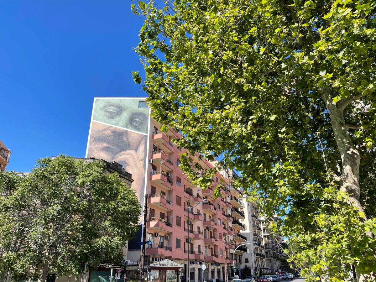 Andrea Buglisi has created a 30-m high mural of assassinated judge Giovanni Falcone Courtesy of Alessandro De Lisi