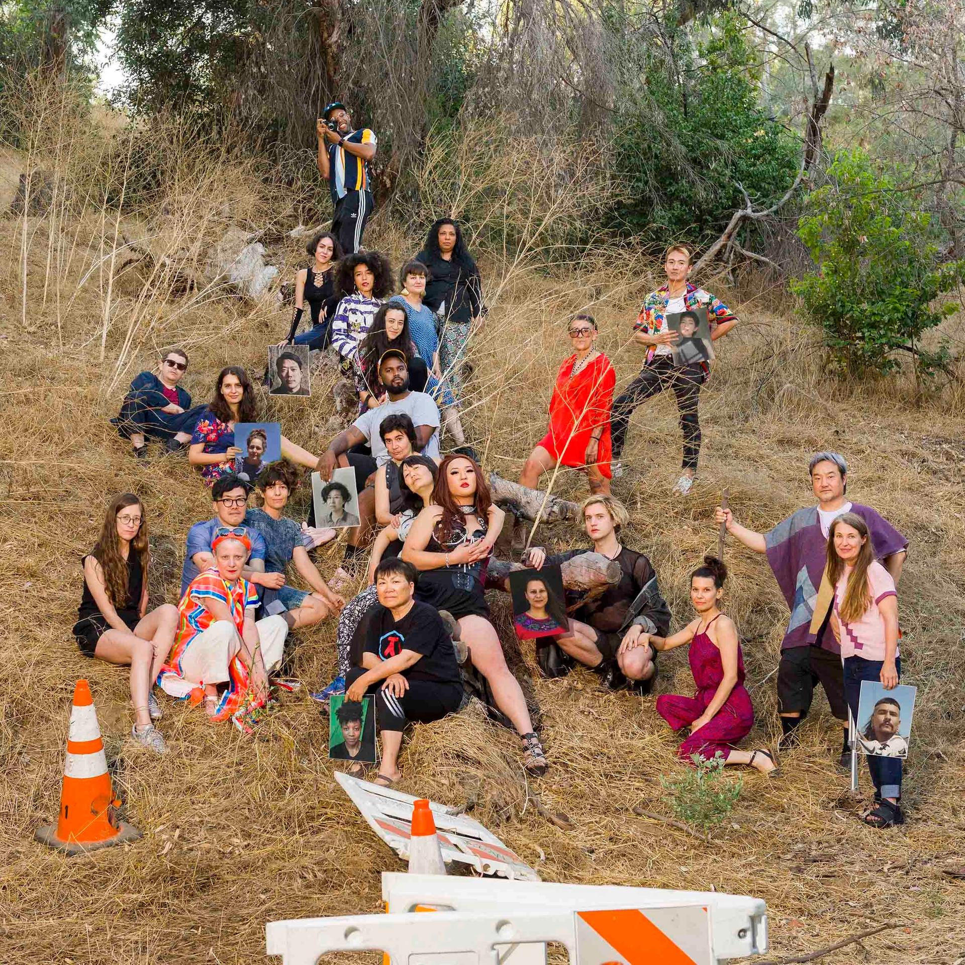 Commonwealth and Council gallery family portrait at Elysian Park, Los Angeles. Photo: Ruben Diaz