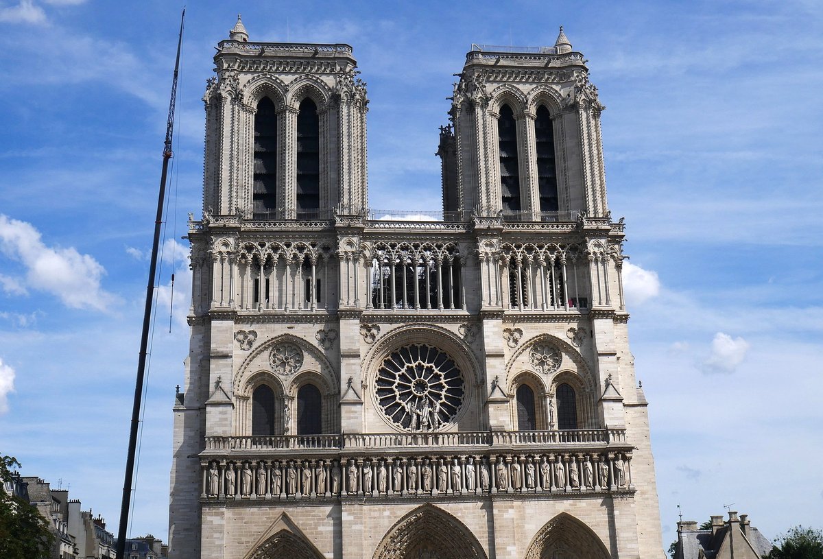 Paris's Notre Dame Cathedral after the devastating fire in 2019
Photo: Víctor Perea Ros via Wikimedia Commons