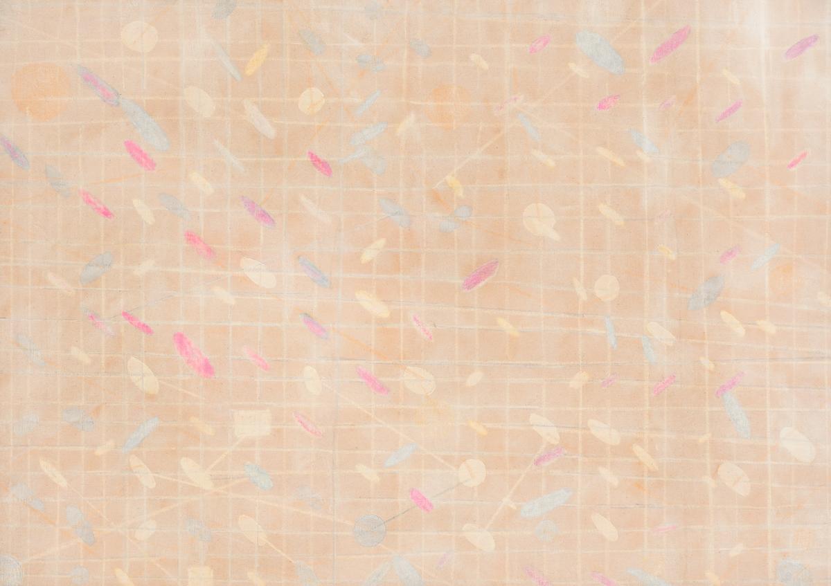 Howardena Pindell, Space Frame #2 (1969). Courtesy Kasmin Gallery.