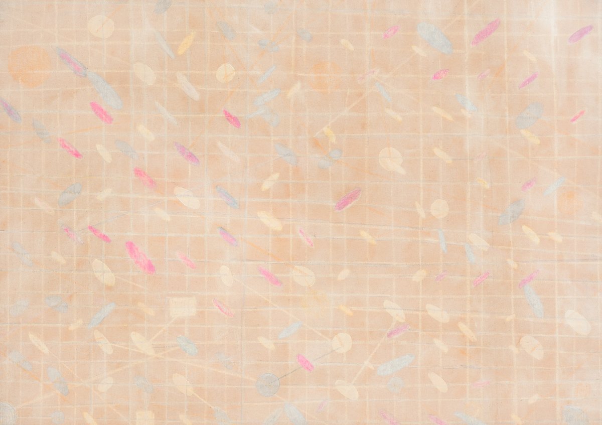 Howardena Pindell, Space Frame #2 (1969). Courtesy Kasmin Gallery.