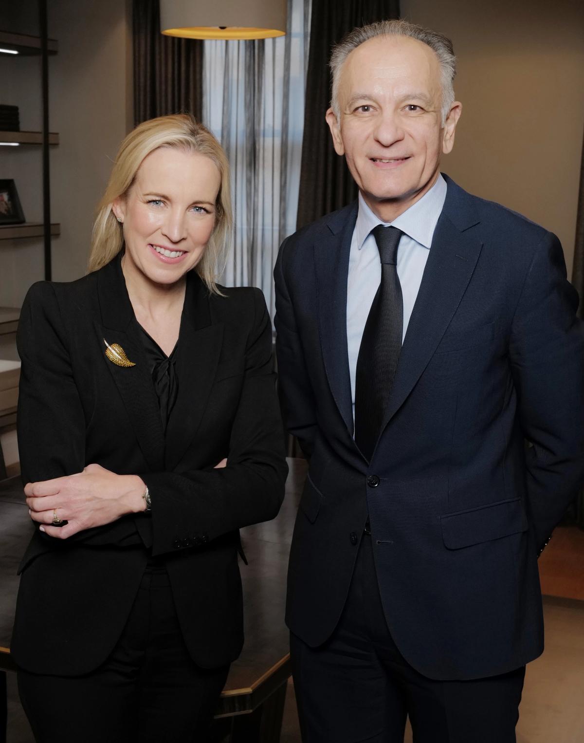 Bonnie Brennan (left) will replace Guillaume Cerutti (right) as Christie's chief executive Photo: Darren Gerrish