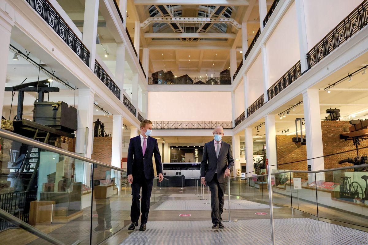 Oliver Dowden (left), whose government wants trustees to support its views on cultural matters, including the “retain and explain” approach to controversial monuments Photo: Pippa Fowles/No 10 Downing Street