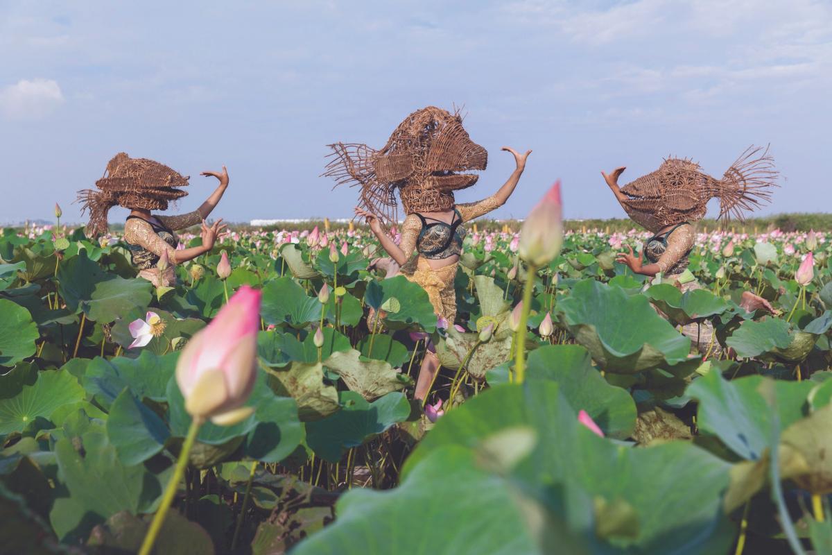 A still from Khvay Samnang’s Calling for Rain (2021), which is inspired by the epic Cambodian poem Reamker Image: © the artist; courtesy of Tomio Koyama Gallery