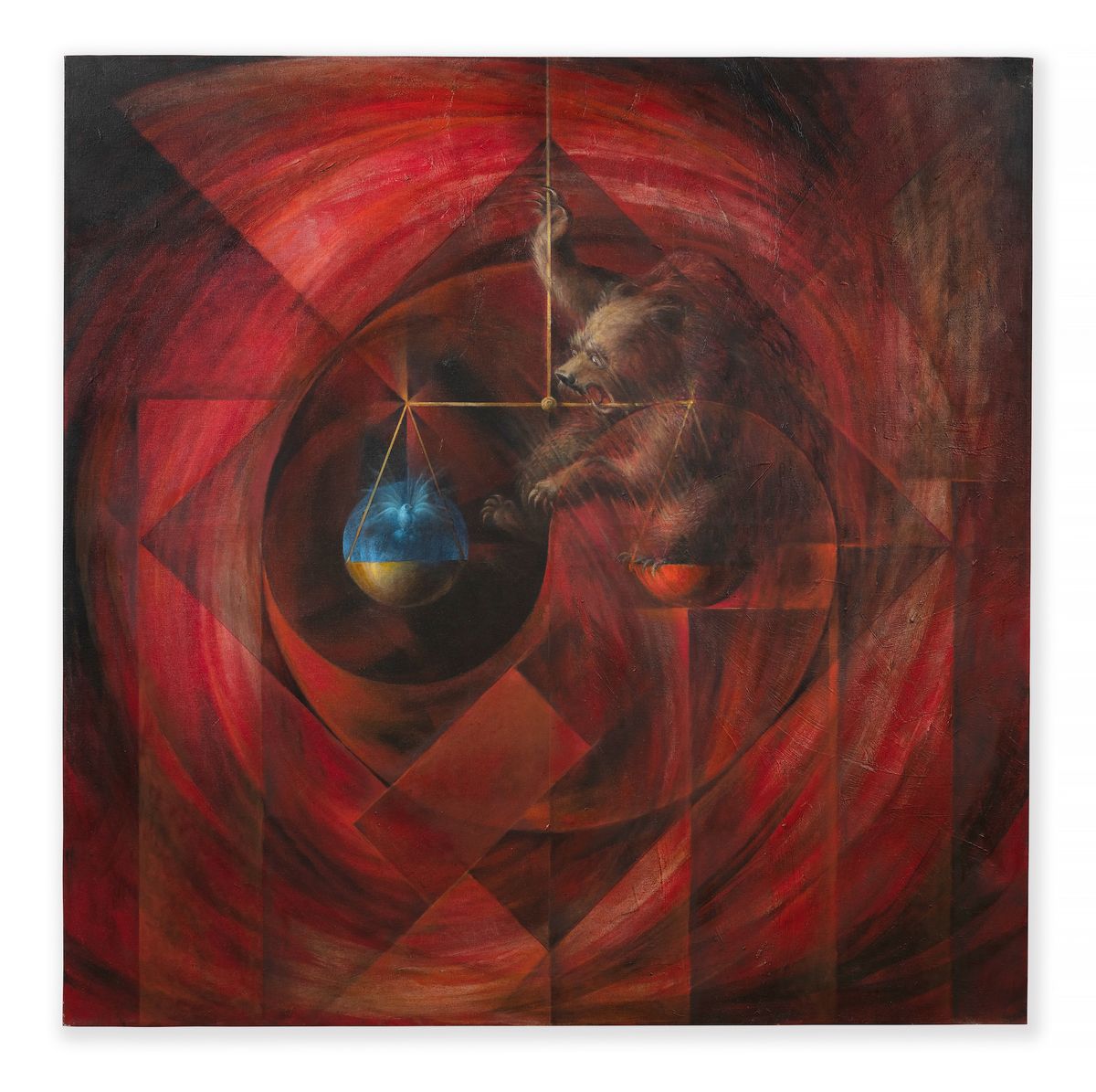 Vitaly Komar, The Bird and the Bear, 2014-22 Collection of Vitaly Komar. © Vitaly Komar