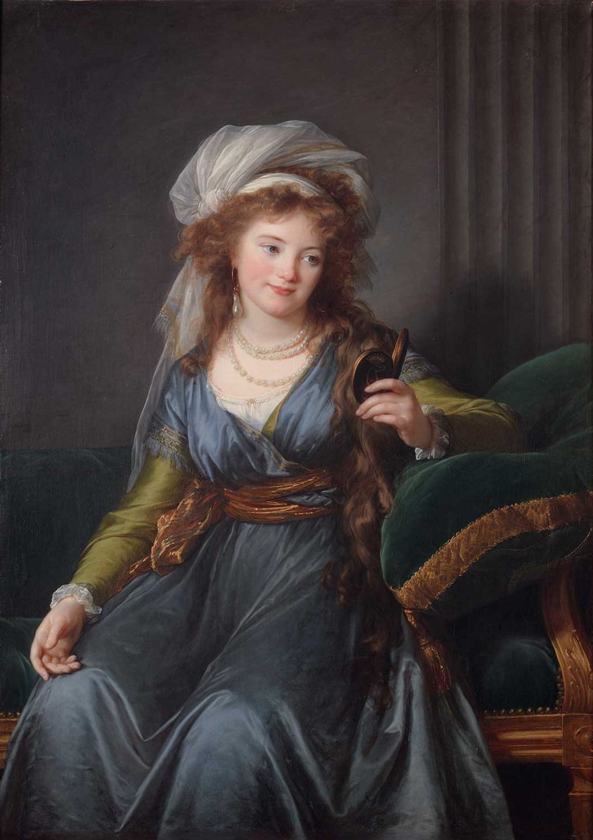 Élisabeth Louise Vigée Le Brun’s portrait of Countess Ekaterina Skavronskaya (1790), one of the Empress’s ladies-in-waiting
Photo: © Studio Sébert Photographes