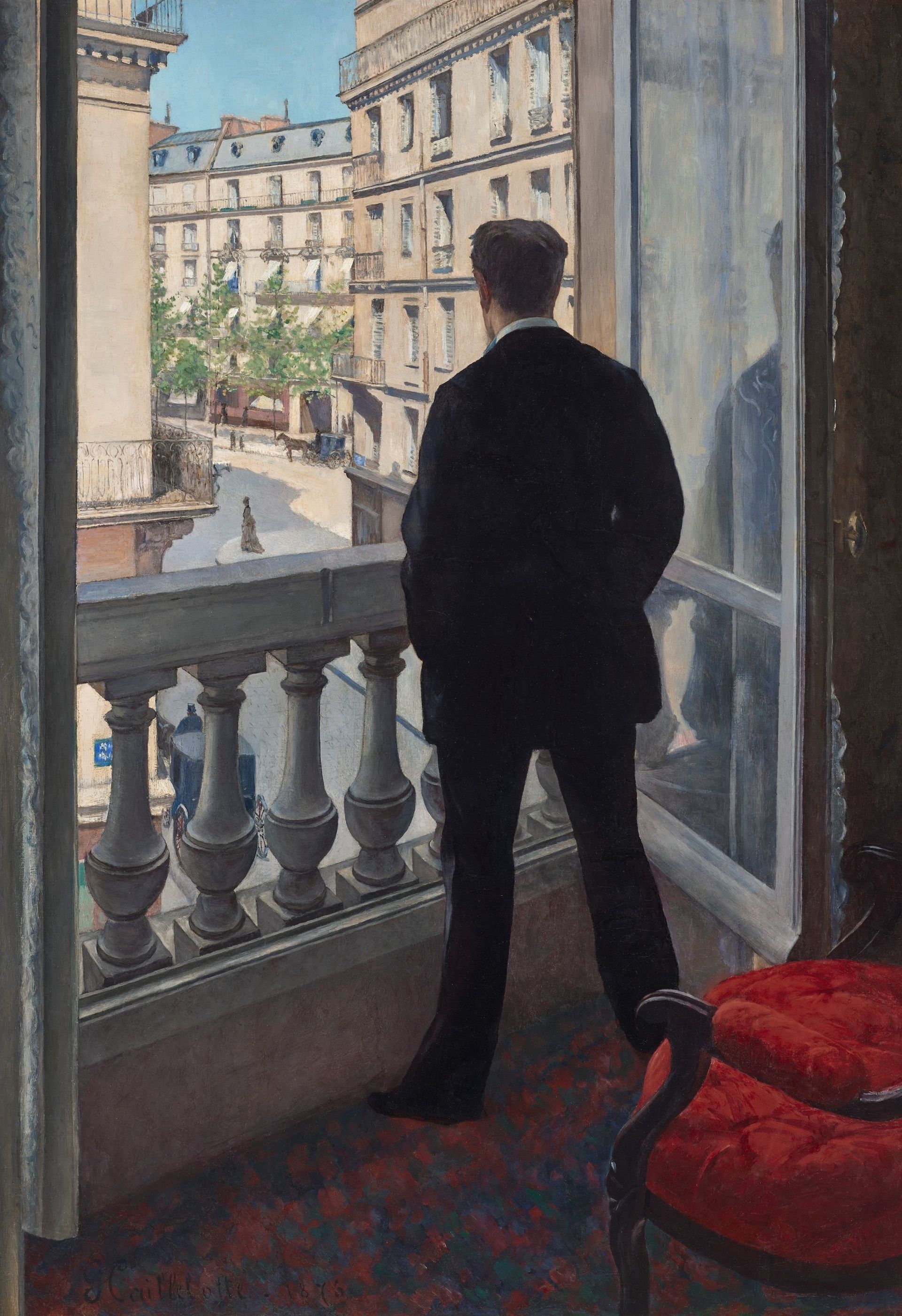 Gustave Caillebotte’s Young Man at His Window (1876). Courtesy Christie’s.