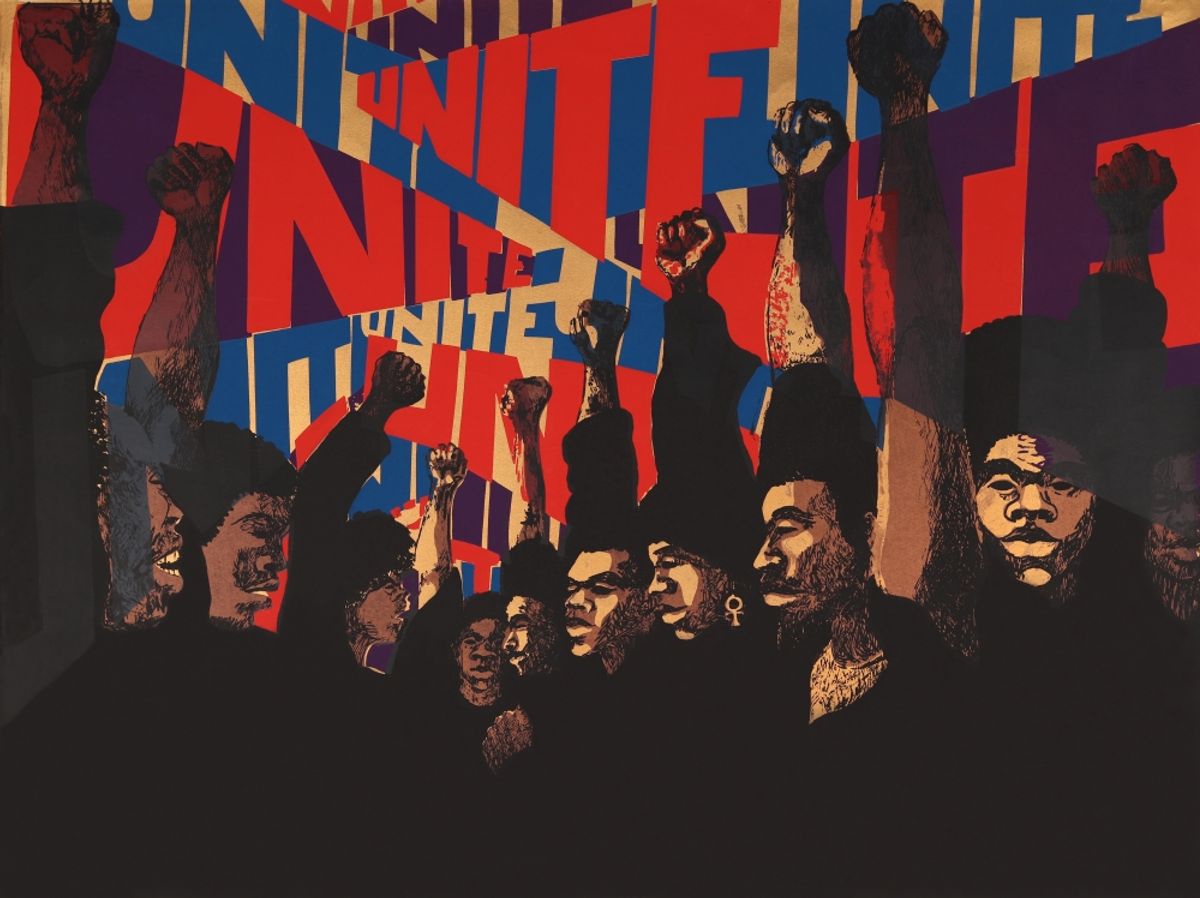 Barbara Jones-Hogu, Unite (First State) (1971), screenprint
