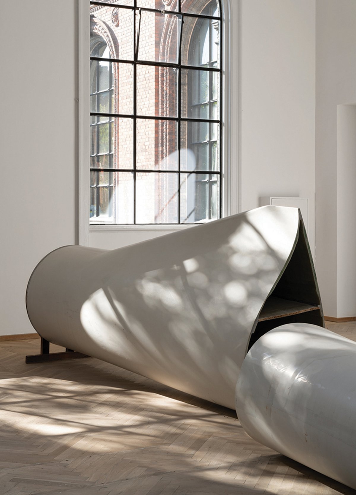 Sculpture with a conceptualist streak: Lea Porsager’s G.O.D. (2020) is made from parts of a wind turbine Photo: David Stjernholm; Courtesy of the artist and Galerie Nils Staerk.