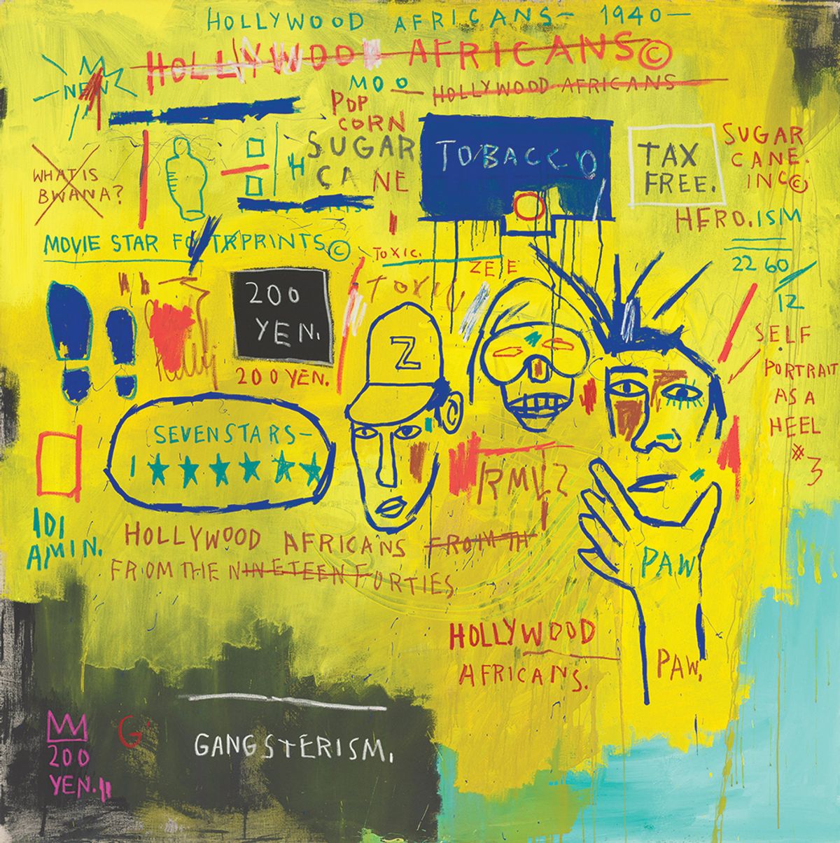 Hollywood Africans (1983) by Jean‑Michel Basquiat © Whitney Museum of American Art/Licensed by Scala/Licensed by Art Resource; © The Estate of Jean-Michel Basquiat/Licensed by Artestar, New York; Courtesy Museum of Fine Arts, Boston