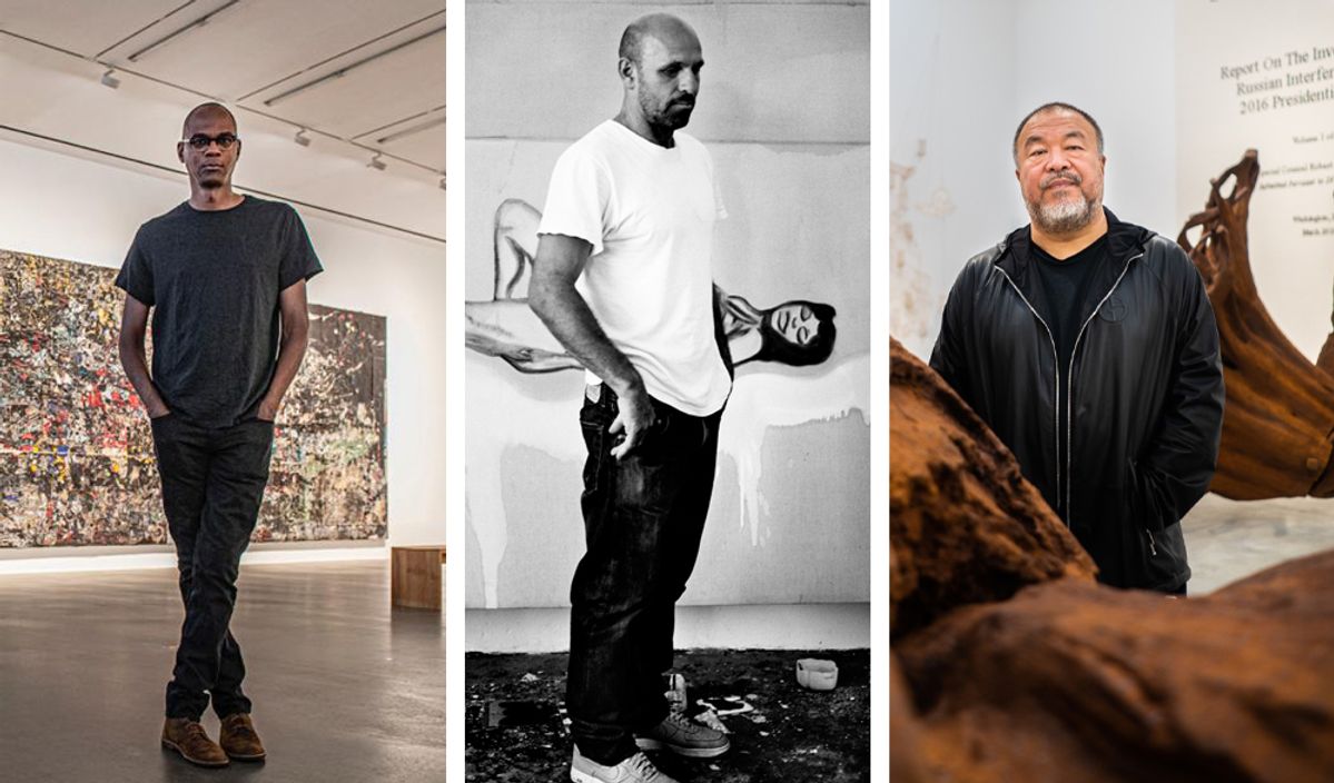 The Art Newspaper podcast speaks to Mark Bradford, Peter Doig and Ai Weiwei this week Photos from left to right: © Sim Canetty- Clark and courtesy of Hauser & Wirth London; © Anton Corbijn and courtesy Michael Werner Gallery, New York and London; and © David Clack