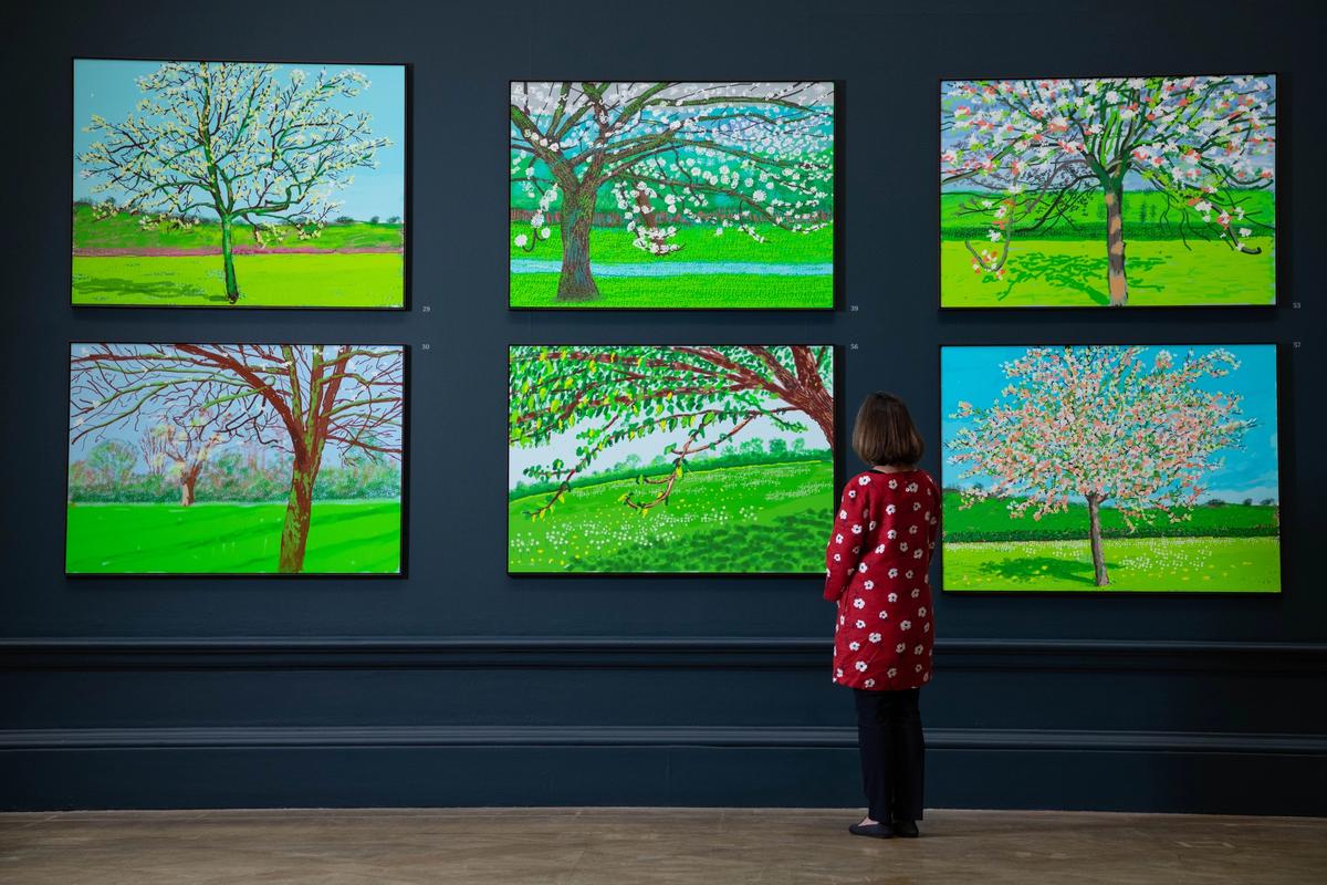 The Royal Academy should have had the courage to show Michael Armitage in the main galleries and put the Hockney show upstairs David Hockney: the Arrival of Spring, Normandy, 2020 at the Royal Academy of Arts, London, 23 May — 26 September 2021. Photo: © Royal Academy of Arts , London / David Parry. All works: © David Hockney