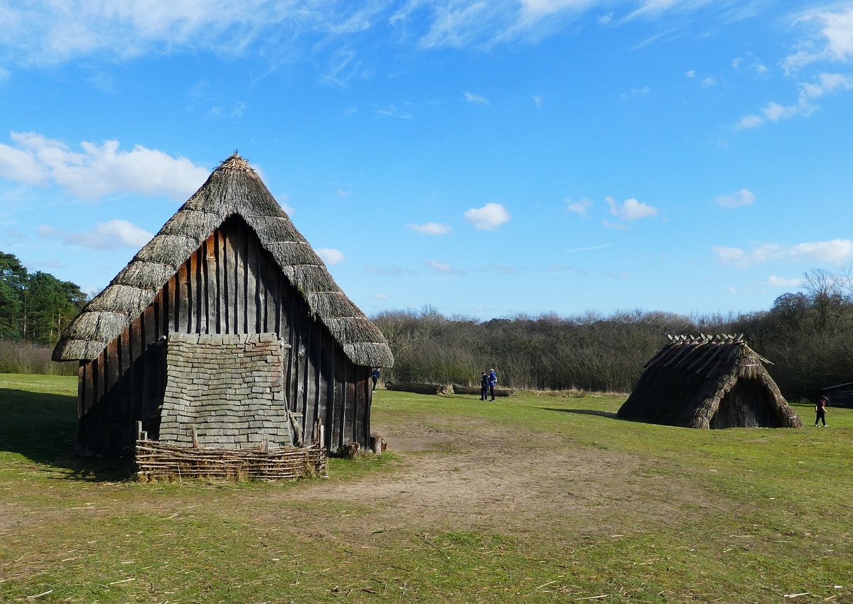 West Stow Anglo-Saxon Village, a recreation of an Anglo-Saxon settlement that occupied the site in Suffolk, eastern England, between around 420 AD-720 AD © Rob Farrow via Geograph