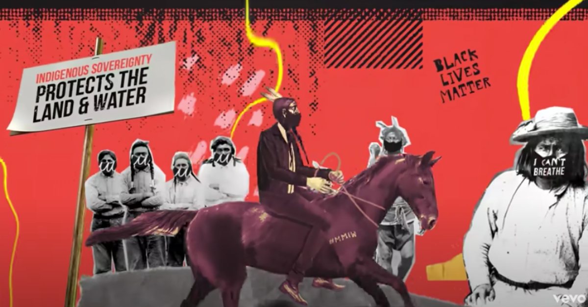 Still from Learned's music video for the 1974 hit "Come and Get Your Love" by Redbone. YouTube