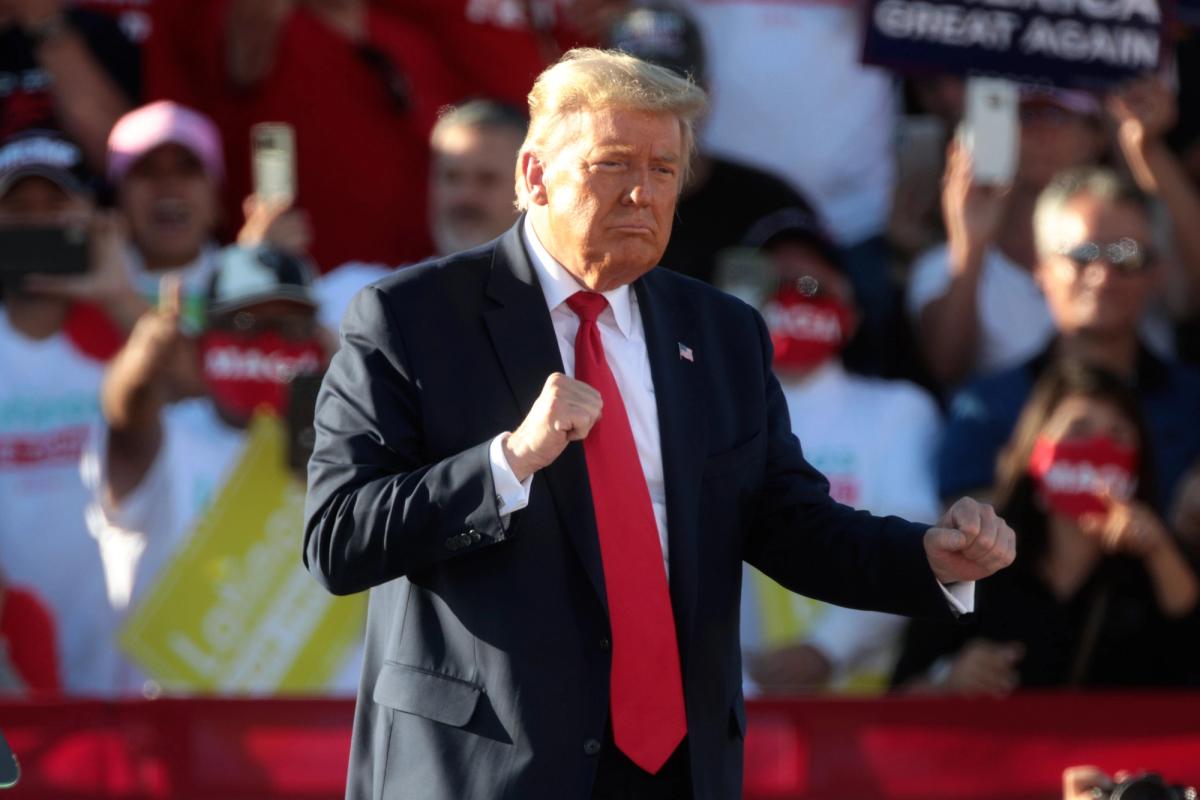 Donald Trump dancing at a campaign rally in Phoenix, Arizona, in 2020 Photo: Gage Skidmore via Flickr