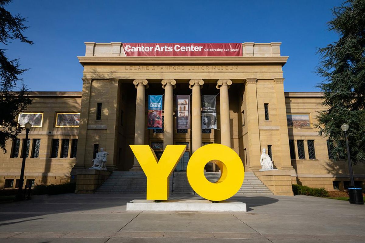 The Cantor Arts Center at Stanford University, where the director Susan Dackerman recently oversaw the installation of Deborah Kass's sculpture OY/YO. Cantor Arts Center