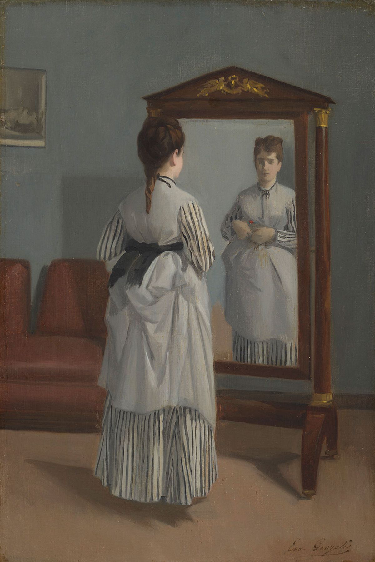 Eva Gonzalès, La Psyché (The Full-length Mirror), about 1869-70.
Image: © The National Gallery, London