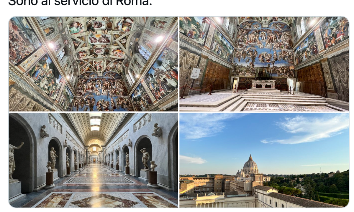 Russell Crowe’s private tour of the Sistine Chapel mystifies Michelangelo fans Russell Crowe’s private tour of the Sistine Chapel mystifies Michelangelo fans
