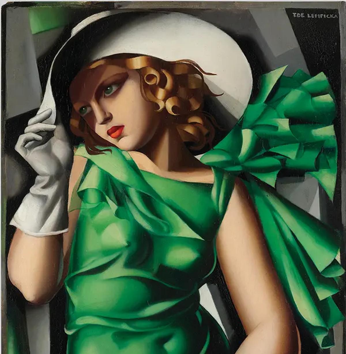 Young Woman in Green (Young Woman with Gloves), Tamara de Lempicka
Photo: Bertrand Prévost, © CNAC/MNAM; Dist. RMN-Grand Palais/Art Resource Centre; © 2024 Tamara de Lempicka Estate; LLC/ADAGP Paris/ARS NY